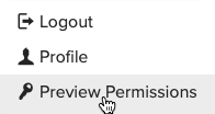 Figure 1. The Preview Permissions menu option